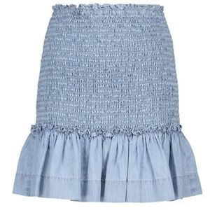 Veronica Beard Aloya Chambray Miniskirt